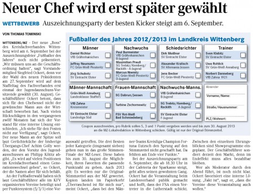 D. Richter, P. Burmeister und die B-Jugend stehen zur Wahl!!