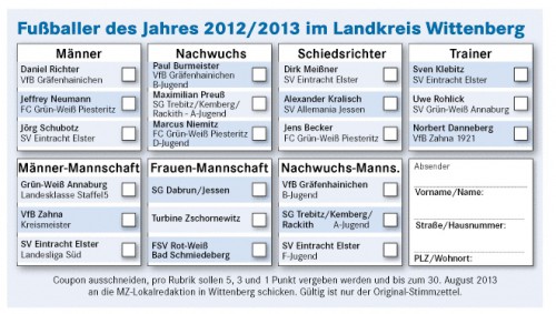 FUSSBALLERWAHL MZ-Stimmzettel-Aktion läuft - Stimmt ab!