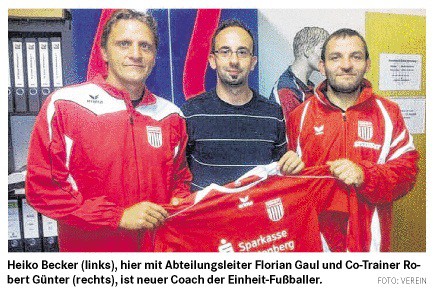 Heiko Becker ist neuer Einheit-Coach