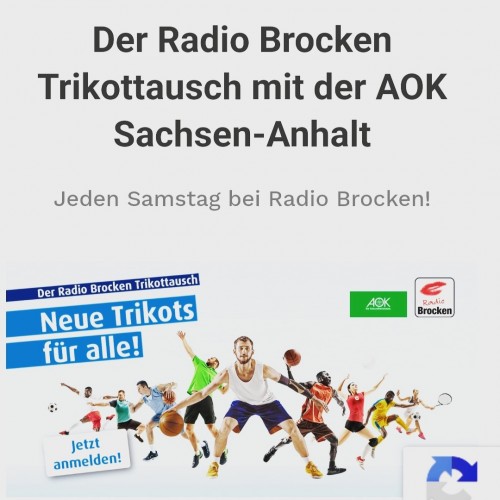 D-Jugend gewinnt beim Trikottausch von Radio Brocken und AOK!