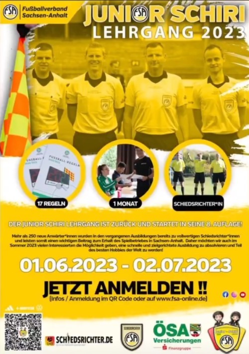 FSA-Junior-Schiri Ausbildung - 8. Lehrgang