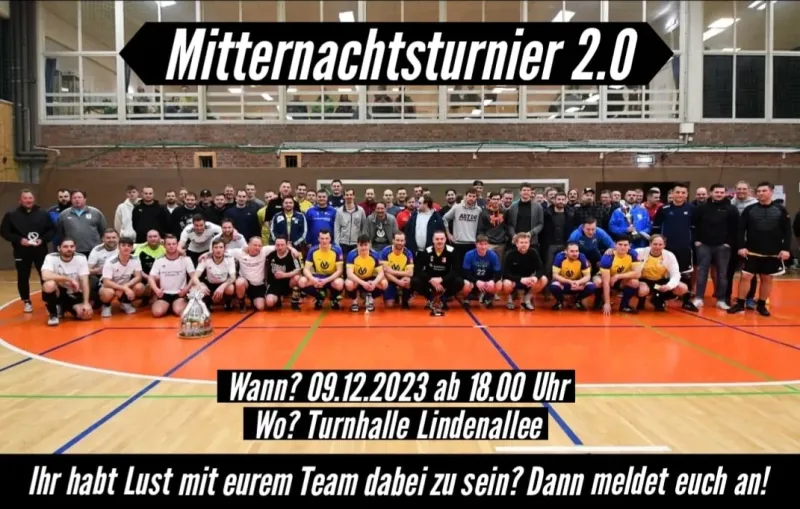 Mitternachtsturnier - Starterfeld fast komplett - Auslosung am Samstag!