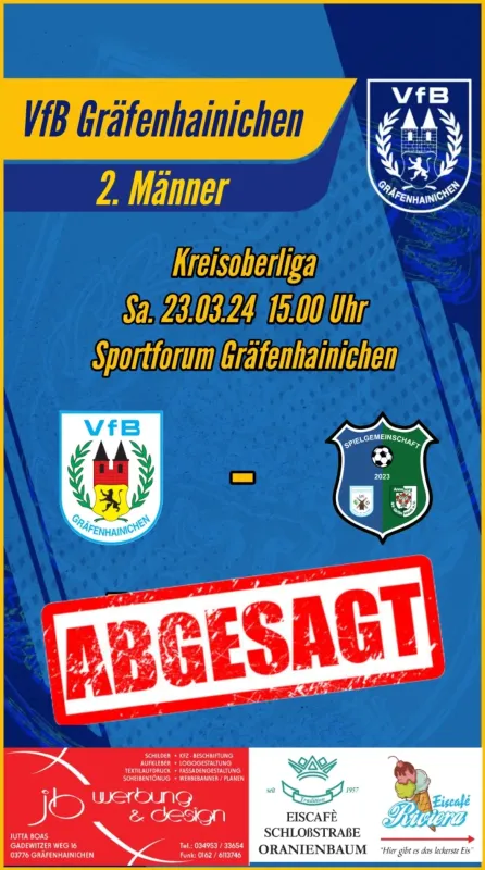 Spielabsage!