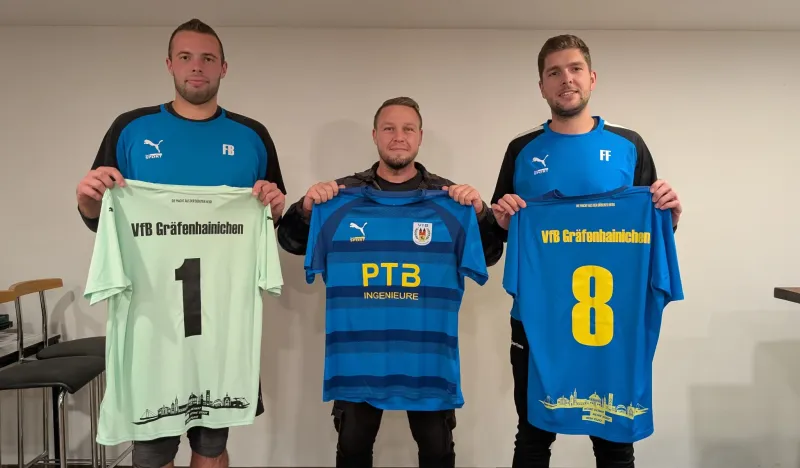 Vielen Dank an PTB Ingenieure für den neuen Trikotsatz unserer Ersten Mannschaft