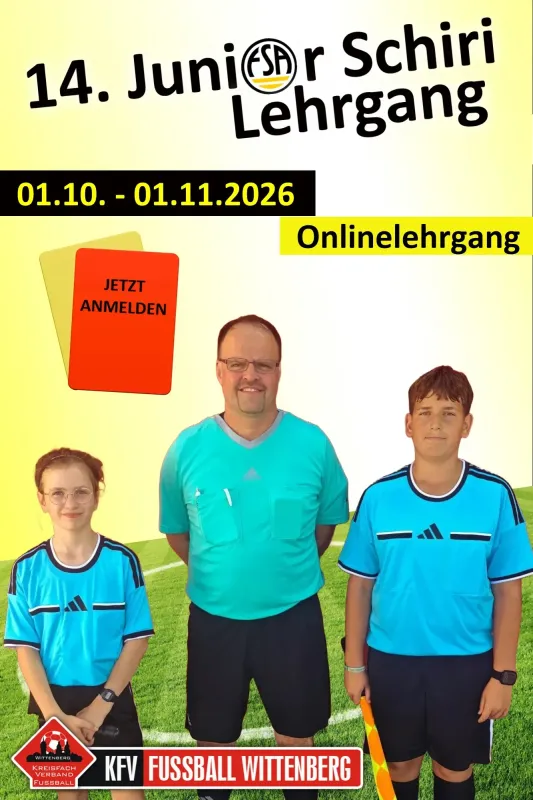 Es ist wieder soweit: Der nächste Junior Schiri Lehrgang startet bald!