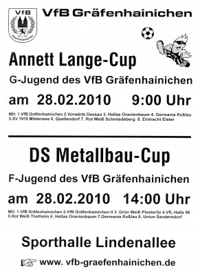 Die F und G - Jugend laden am Sonntag zum Hallenturnier