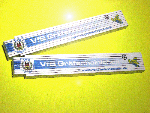 Er ist da - der erste 'VfB-Zollstock'