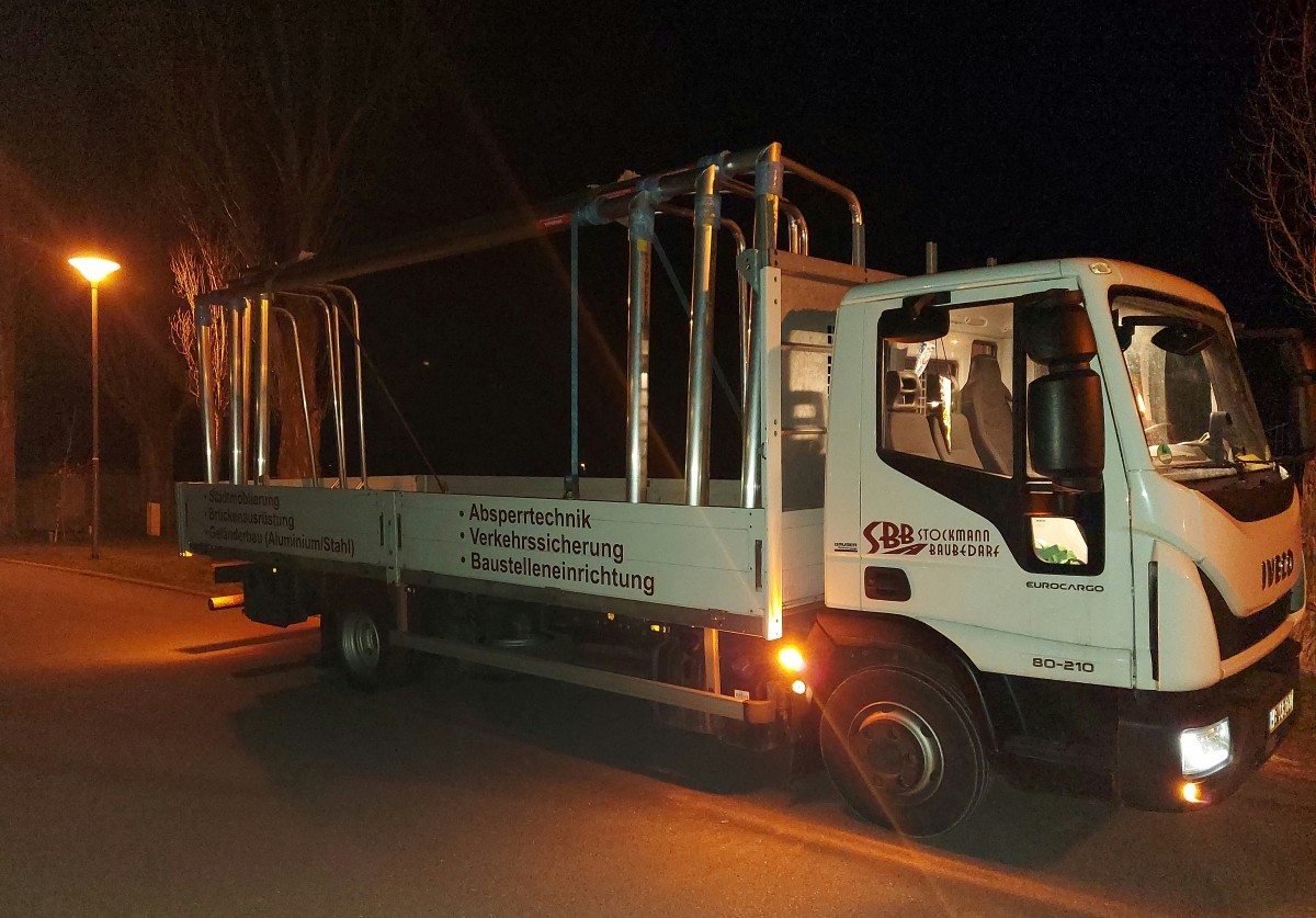 Lieferung spät am Abend!