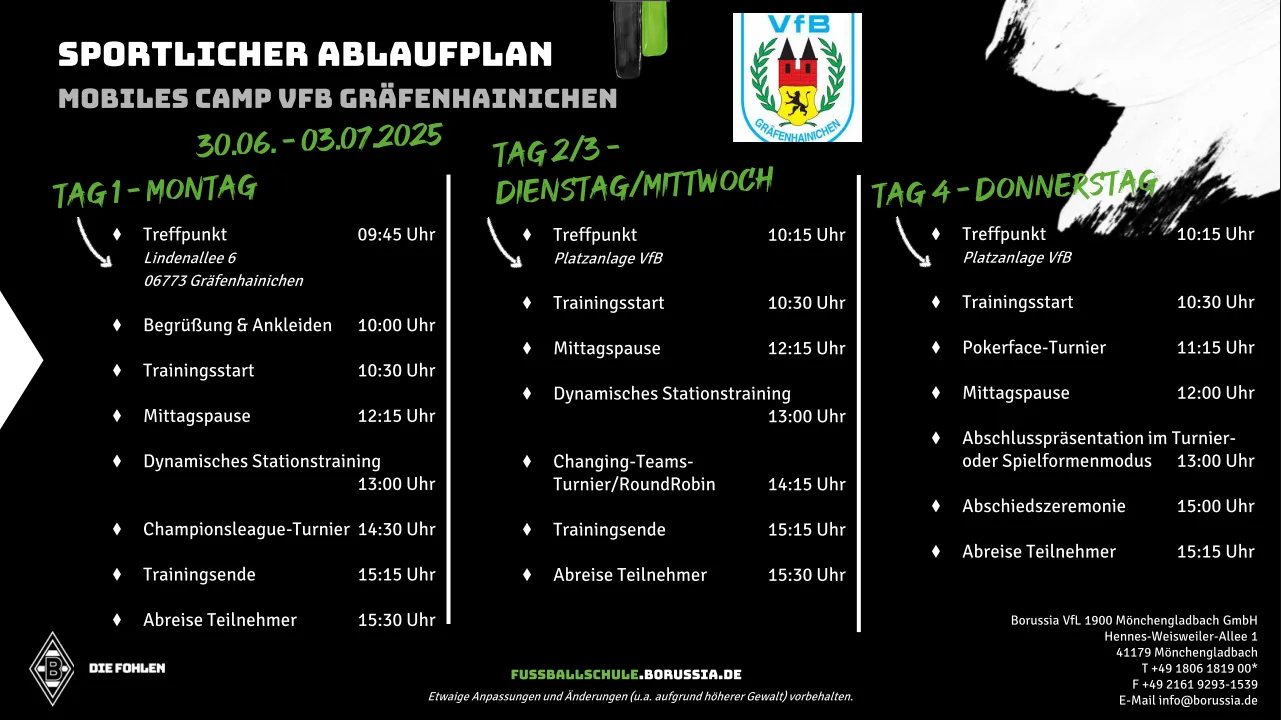 Borussia Mönchengladbach in Gräfenhainichen - Die Fohlen-Fussballschule kommt