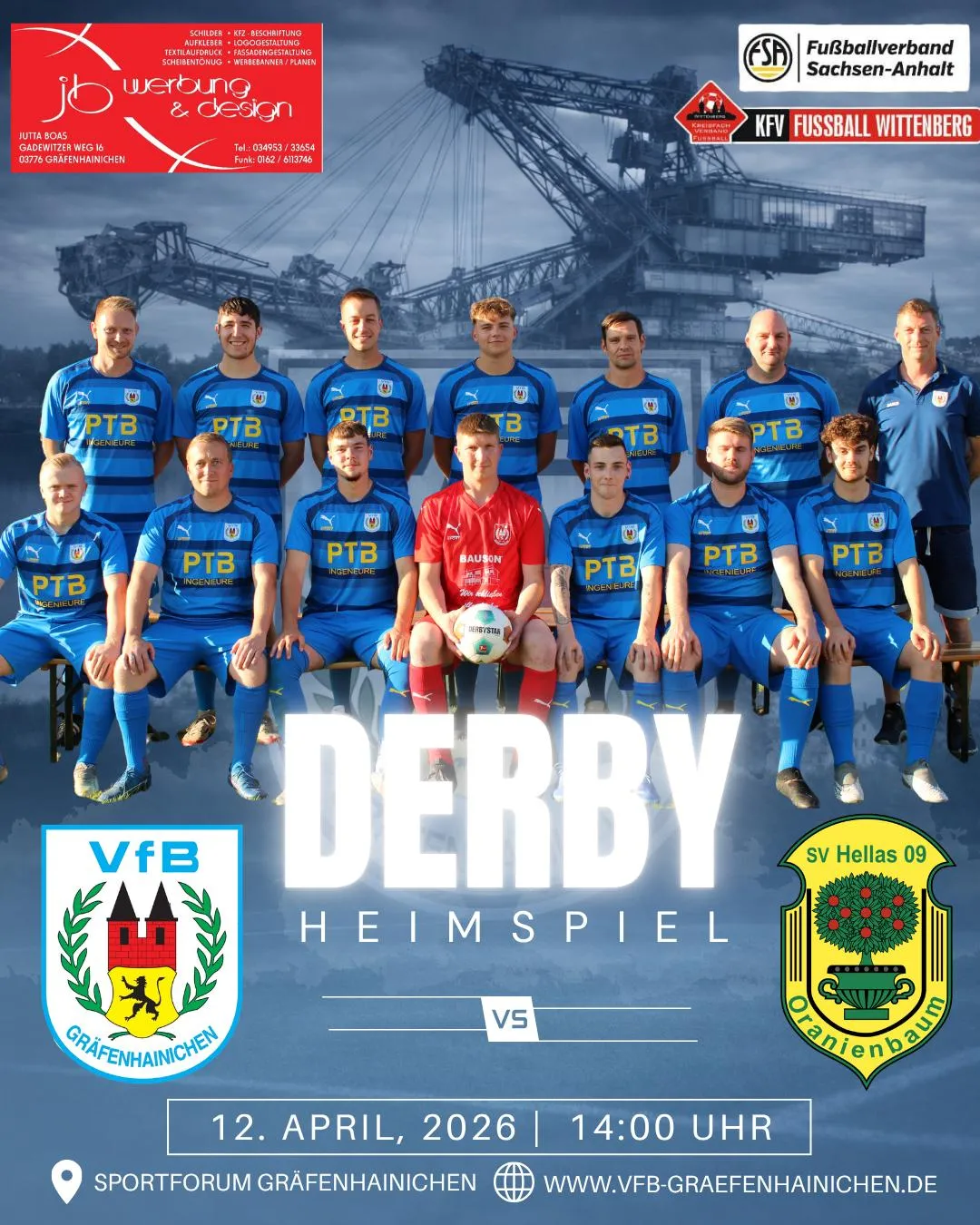 (2M) Derbyzeit am Sonntag: Zweite empfängt Oranienbaum!