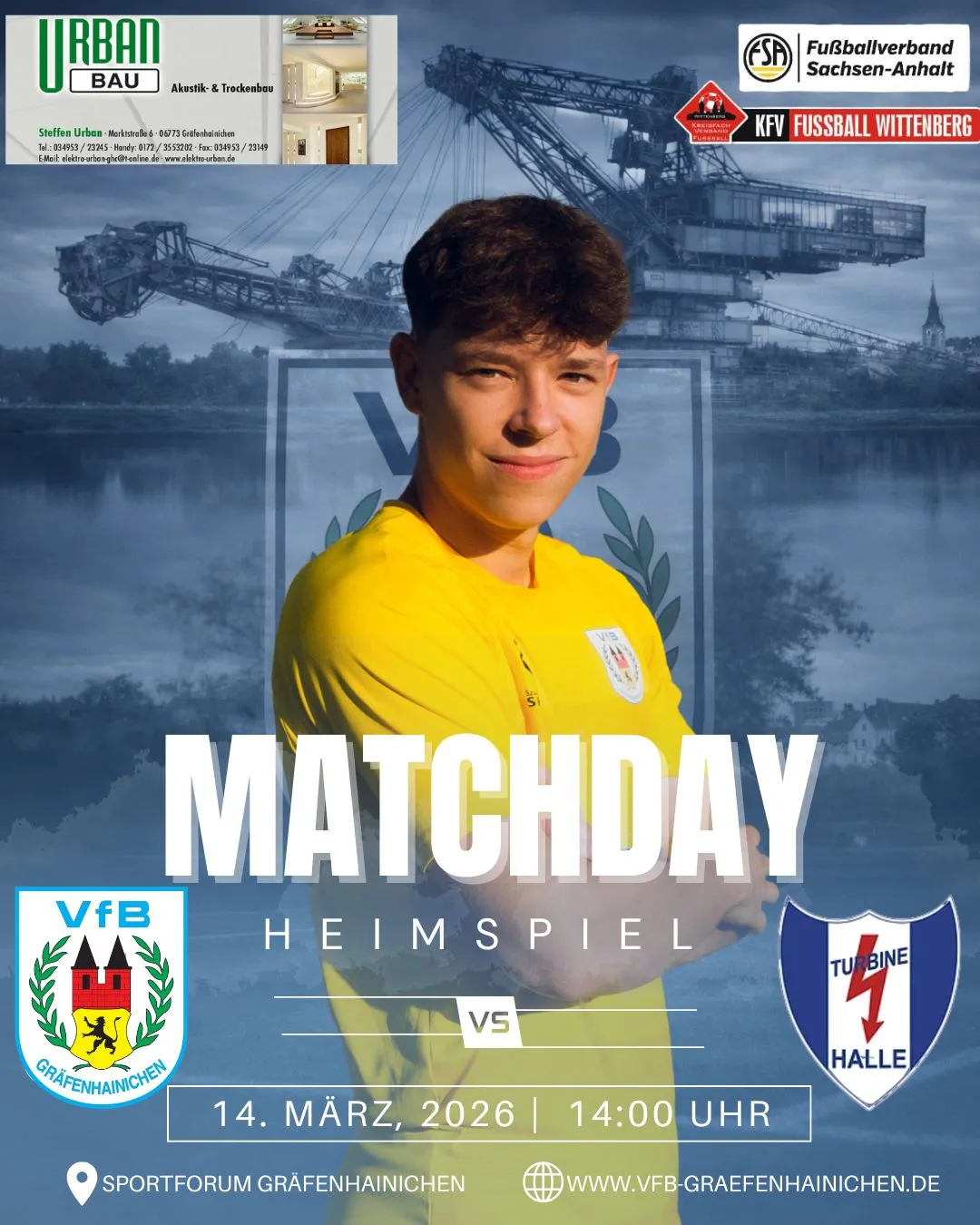 (1M) Schweres Heimspiel: Aufstiegskandidat Turbine Halle zu Gast!