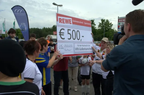 Fußballwette gegen REWE-Markt Gräfenhainichen