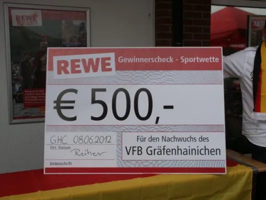 Fußballwette gegen REWE-Markt Gräfenhainichen
