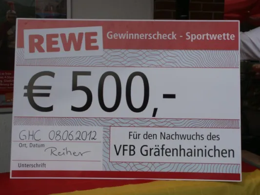 Fußballwette gegen REWE-Markt Gräfenhainichen